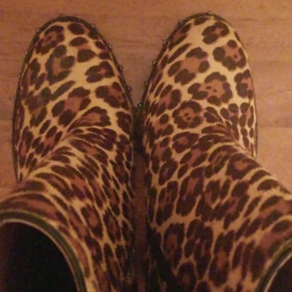 Boots Calf Hair Leopard Gorgeous NEW - Picture 6 of 8